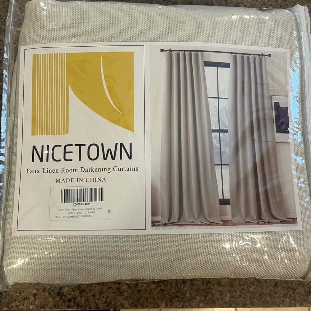Gray Elegant Room Darkening Curtains